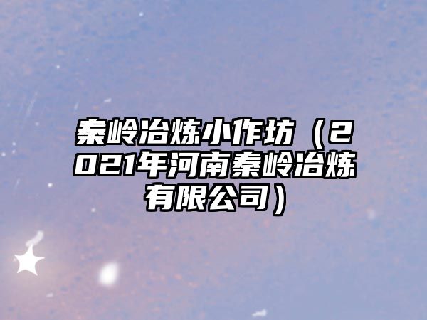 秦嶺冶煉小作坊（2021年河南秦嶺冶煉有限公司）