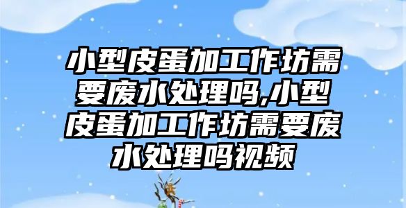 小型皮蛋加工作坊需要廢水處理嗎,小型皮蛋加工作坊需要廢水處理嗎視頻